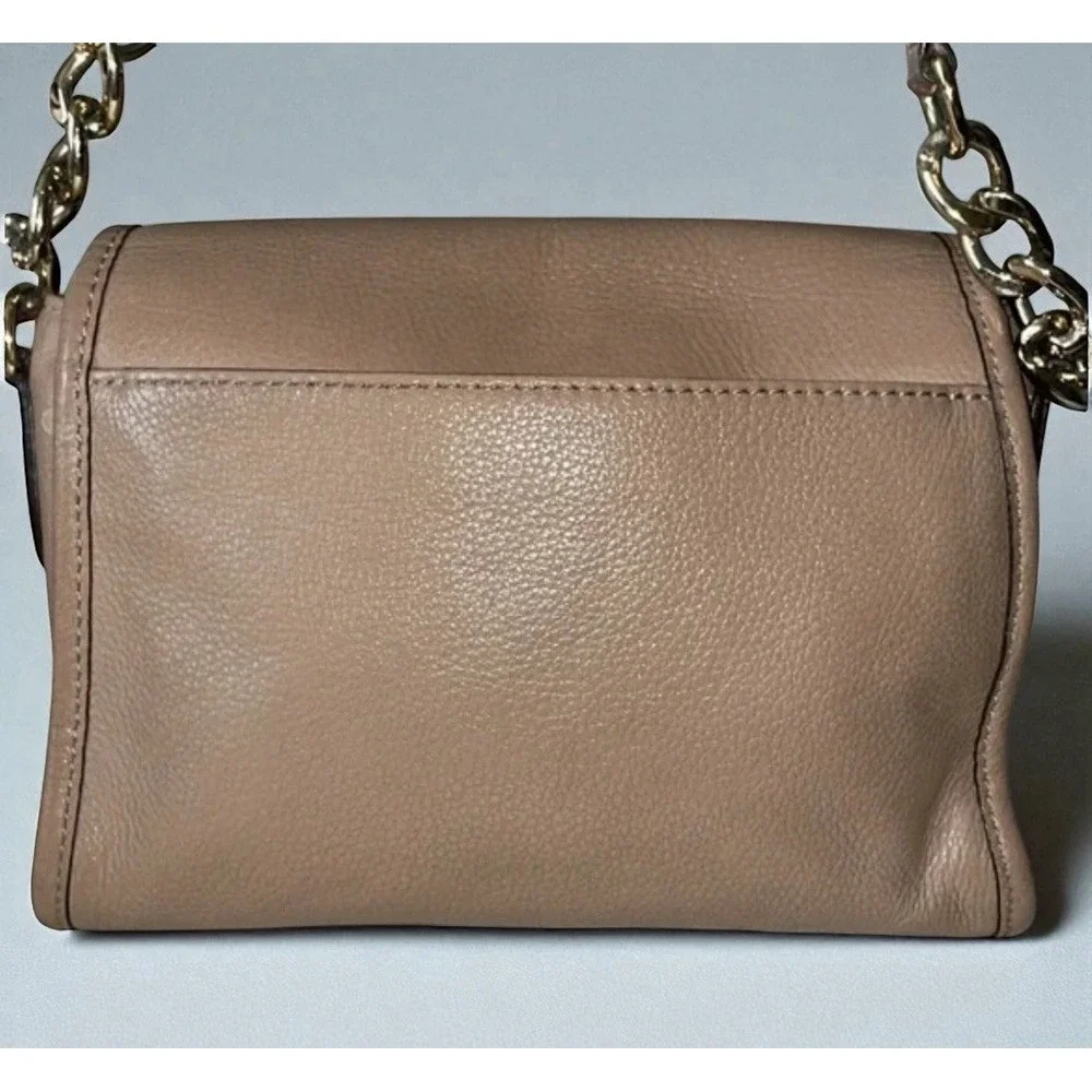 Michael Kors Crossbody Shoulder Bag Taupe Pebbled Leather Lk Nw